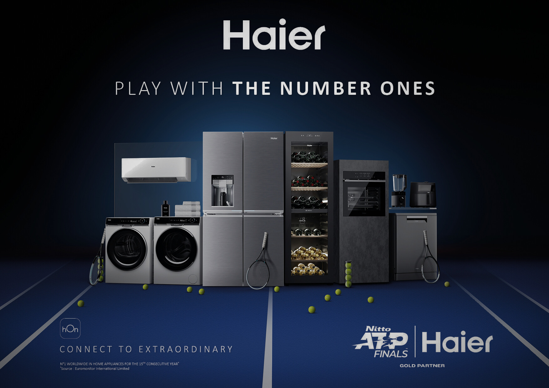 Haier as Gold Partner of the Nitto ATP Finals 2024 technology and